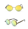 Coating Mirrored Sunglasses Round Circle